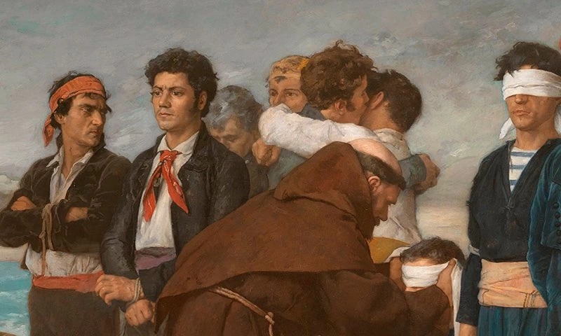 L'esecuzione di Torrijos e dei suoi compagni sulla spiaggia di Malaga - Museo del Prado, Madrid, dettaglio 3